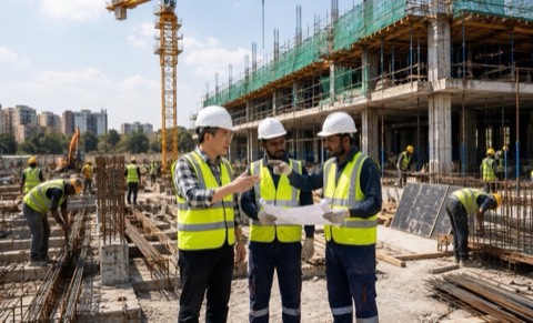 Khảo sát công trường cùng người lao động