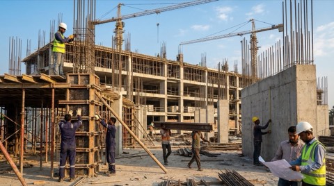 Khảo sát công trường cùng người lao động