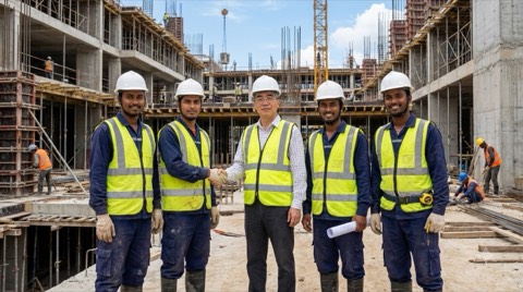 Khảo sát công trường cùng người lao động