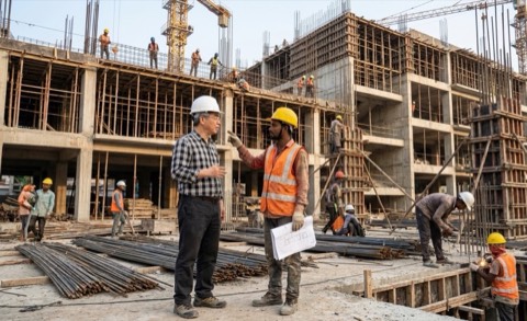 Khảo sát công trường cùng người lao động
